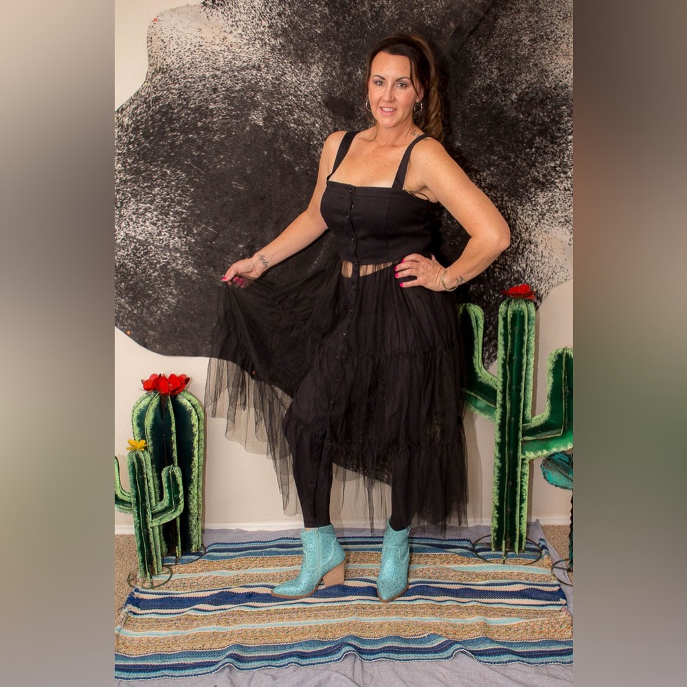 Flying Tomato Twill and Tulle dress